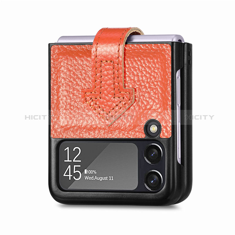 Funda Bumper Lujo Cuero y Plastico Mate Carcasa L05 para Samsung Galaxy Z Flip3 5G