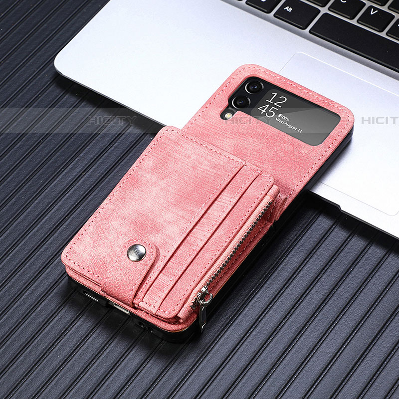 Funda Bumper Lujo Cuero y Plastico Mate Carcasa L06 para Samsung Galaxy Z Flip4 5G