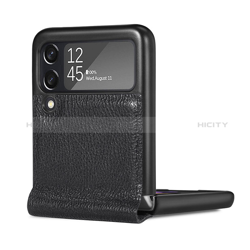 Funda Bumper Lujo Cuero y Plastico Mate Carcasa L07 para Samsung Galaxy Z Flip3 5G