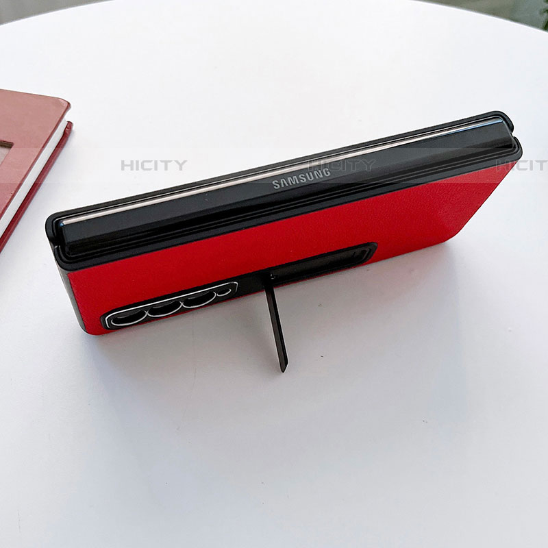 Funda Bumper Lujo Cuero y Plastico Mate Carcasa L09 para Samsung Galaxy Z Fold4 5G