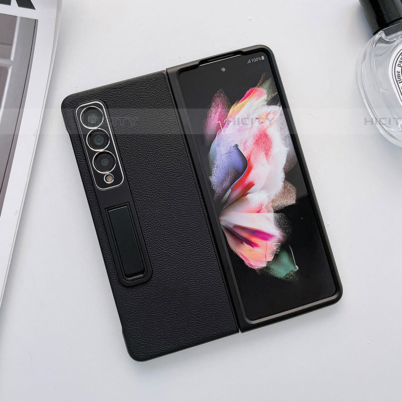 Funda Bumper Lujo Cuero y Plastico Mate Carcasa L09 para Samsung Galaxy Z Fold4 5G