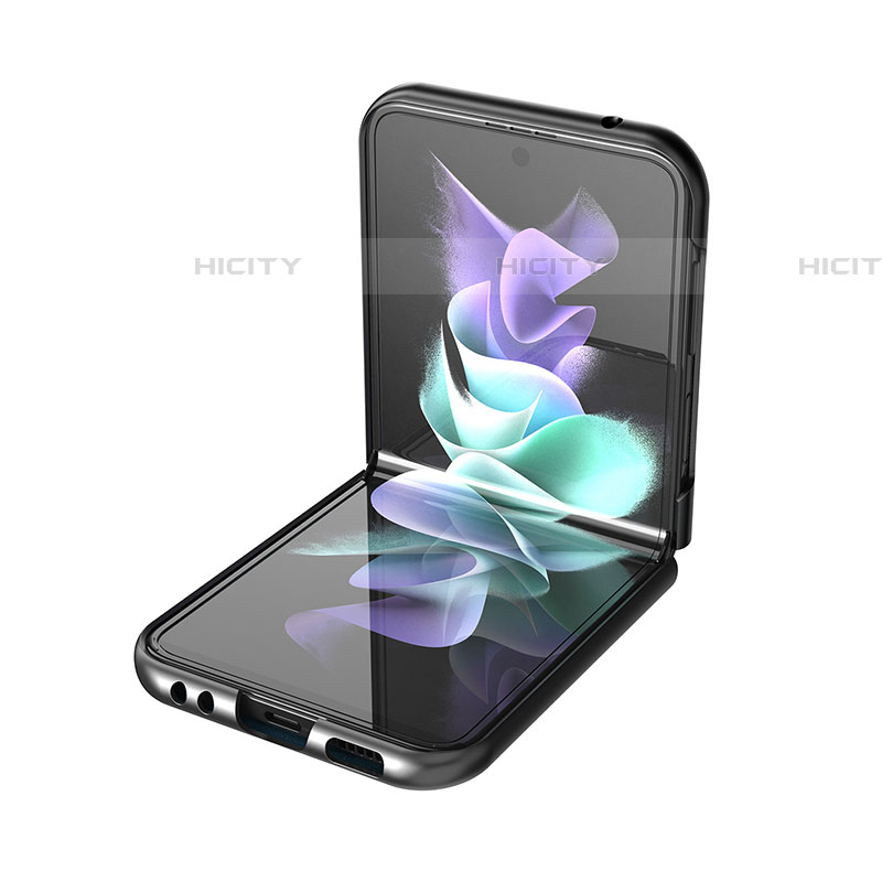 Funda Bumper Lujo Cuero y Plastico Mate Carcasa LC1 para Samsung Galaxy Z Flip4 5G