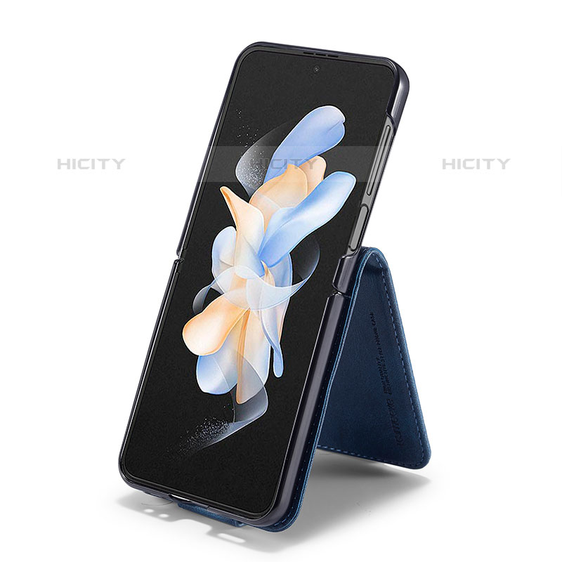 Funda Bumper Lujo Cuero y Plastico Mate Carcasa LC1 para Samsung Galaxy Z Flip5 5G