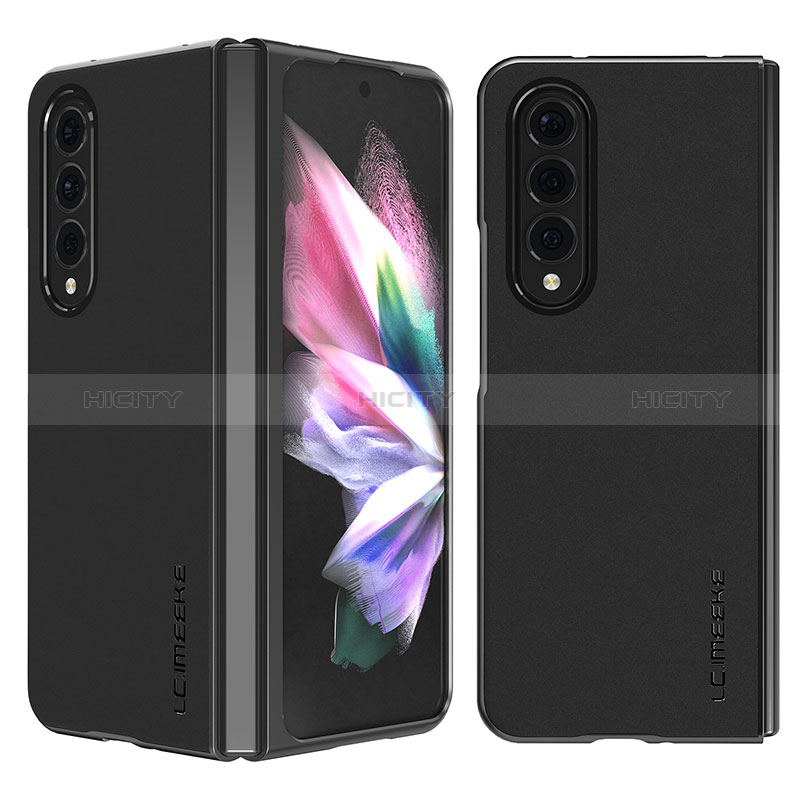 Funda Bumper Lujo Cuero y Plastico Mate Carcasa LC1 para Samsung Galaxy Z Fold3 5G