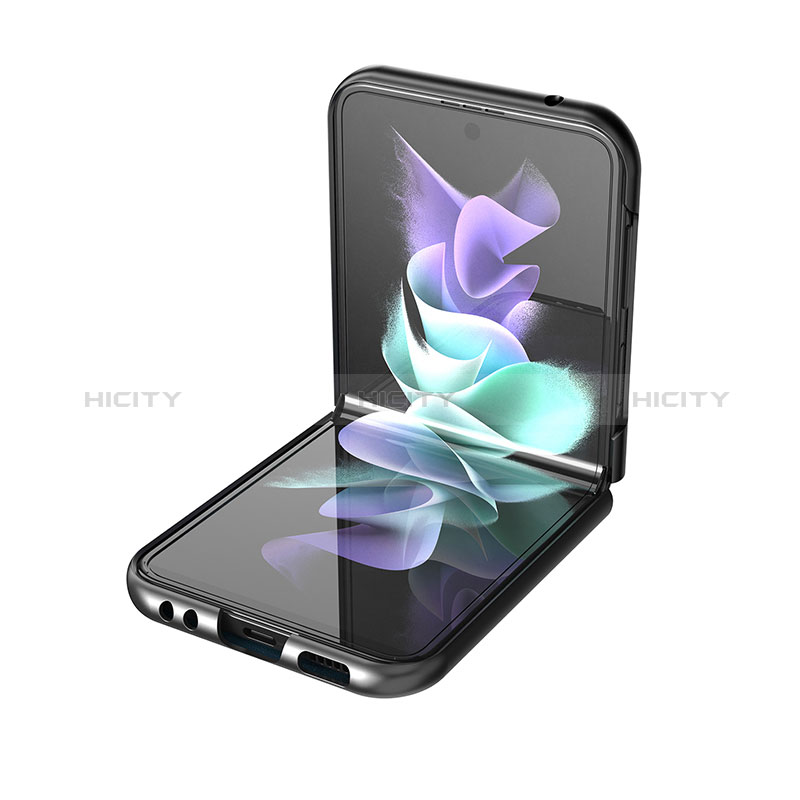 Funda Bumper Lujo Cuero y Plastico Mate Carcasa LC2 para Samsung Galaxy Z Flip3 5G