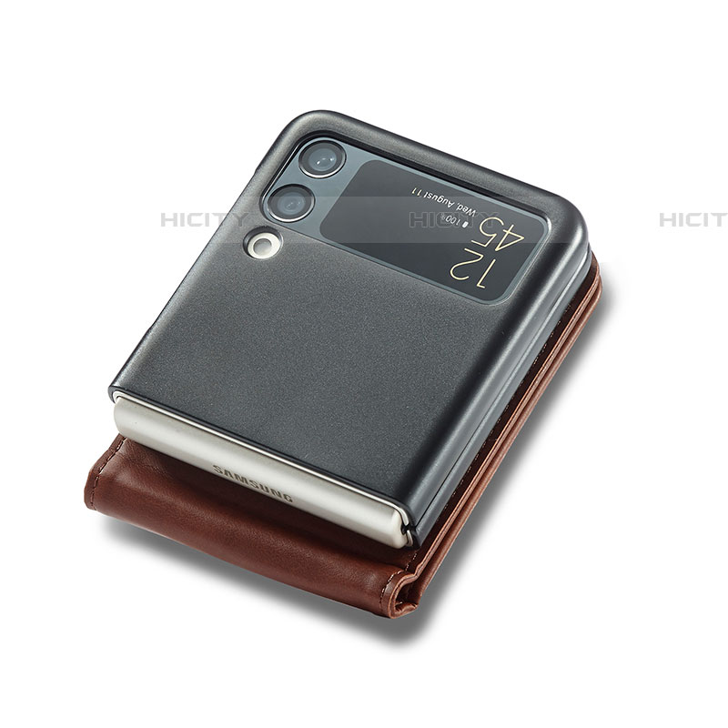 Funda Bumper Lujo Cuero y Plastico Mate Carcasa LC2 para Samsung Galaxy Z Flip4 5G