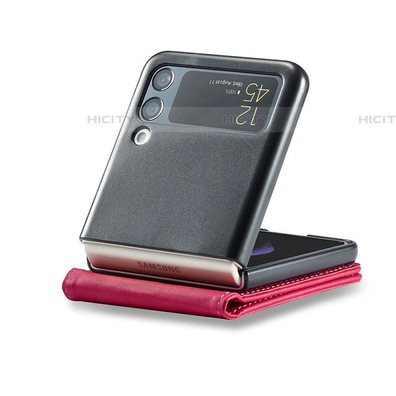 Funda Bumper Lujo Cuero y Plastico Mate Carcasa LC2 para Samsung Galaxy Z Flip4 5G