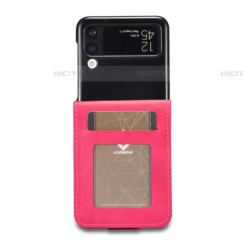 Funda Bumper Lujo Cuero y Plastico Mate Carcasa LC2 para Samsung Galaxy Z Flip4 5G