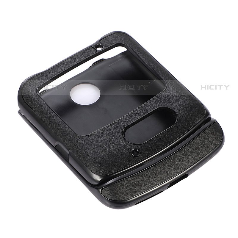 Funda Bumper Lujo Cuero y Plastico Mate Carcasa para Motorola Moto RAZR (2022) 5G Negro