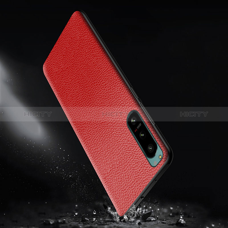 Funda Bumper Lujo Cuero y Plastico Mate Carcasa para Sony Xperia 5 II