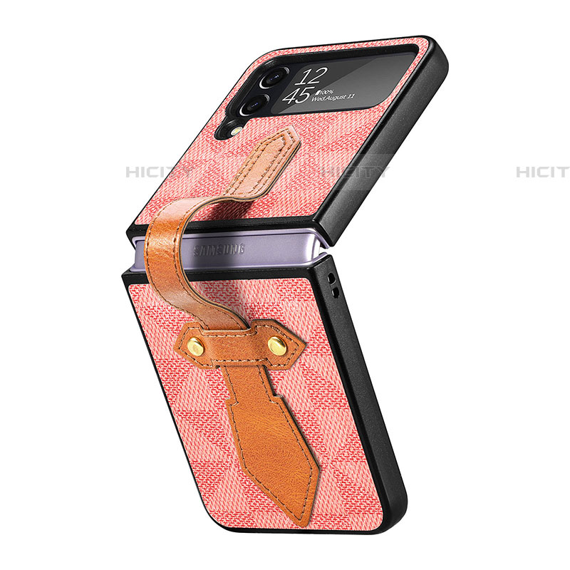 Funda Bumper Lujo Cuero y Plastico Mate Carcasa R01 para Samsung Galaxy Z Flip4 5G