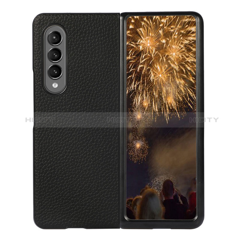 Funda Bumper Lujo Cuero y Plastico Mate Carcasa R03 para Samsung Galaxy Z Fold3 5G