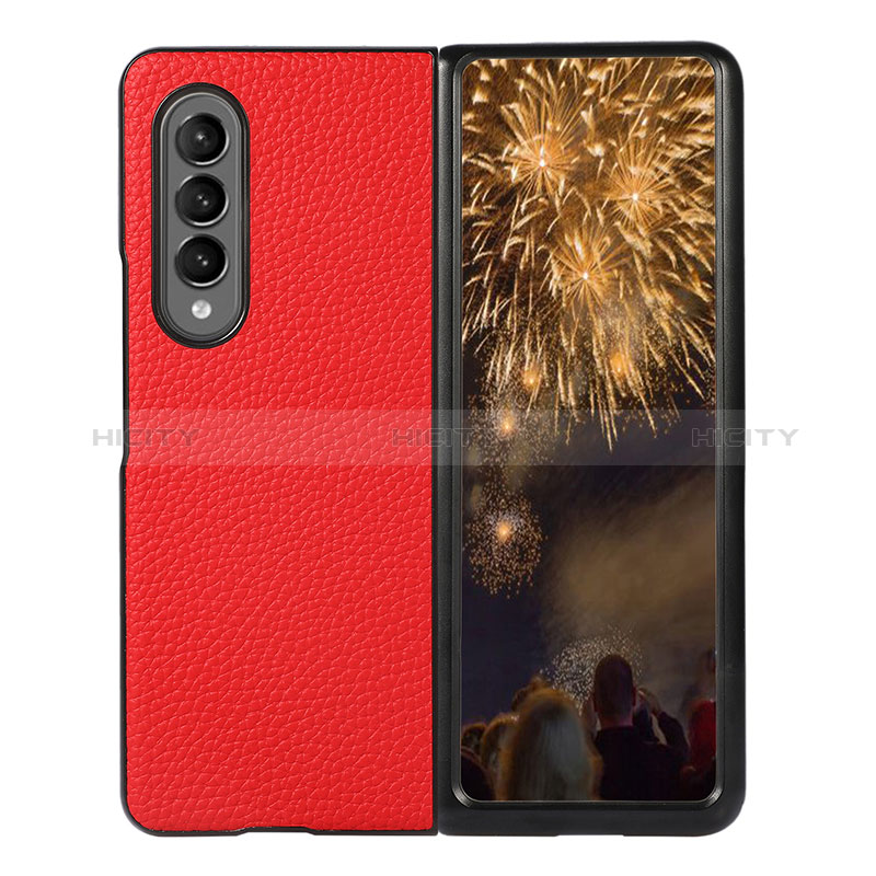 Funda Bumper Lujo Cuero y Plastico Mate Carcasa R03 para Samsung Galaxy Z Fold3 5G