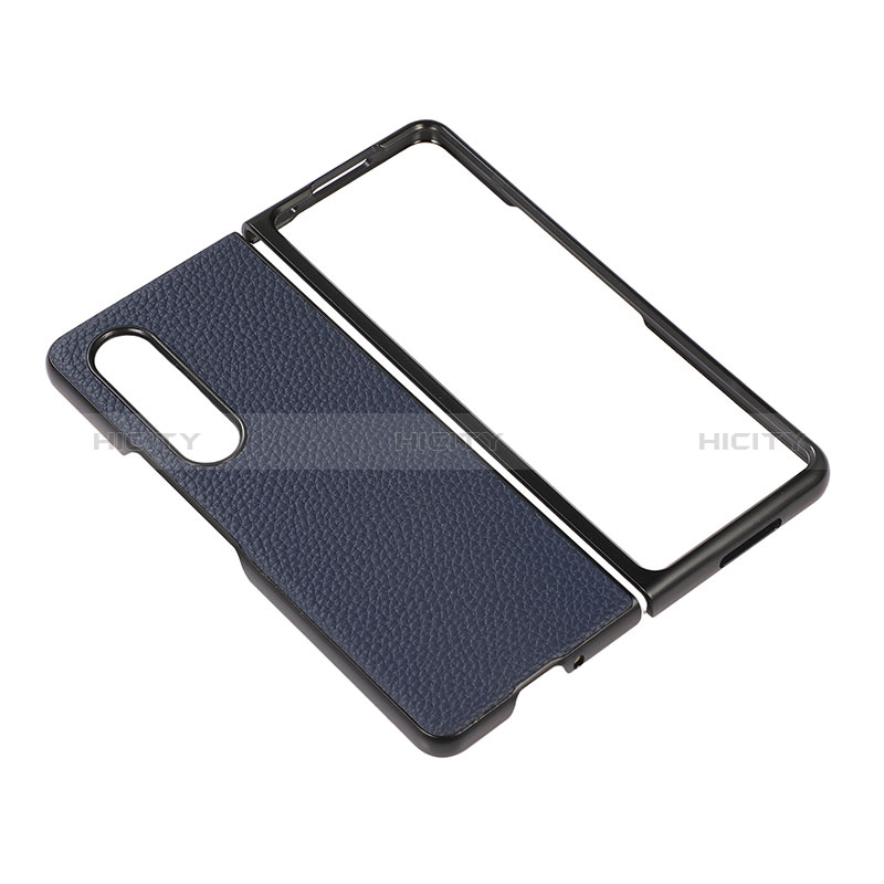 Funda Bumper Lujo Cuero y Plastico Mate Carcasa R03 para Samsung Galaxy Z Fold3 5G