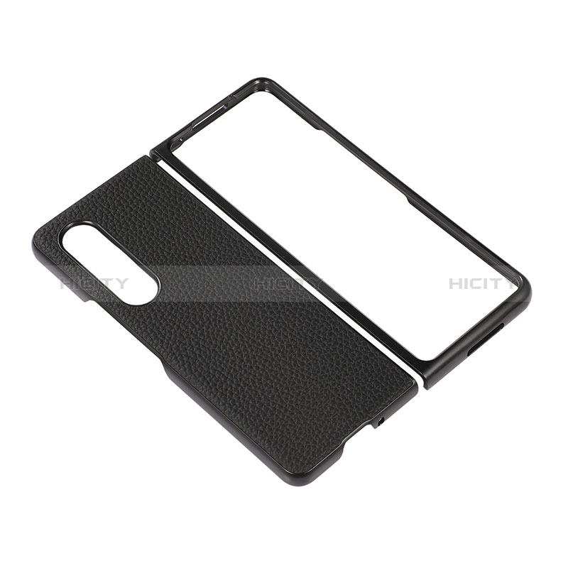 Funda Bumper Lujo Cuero y Plastico Mate Carcasa R03 para Samsung Galaxy Z Fold3 5G