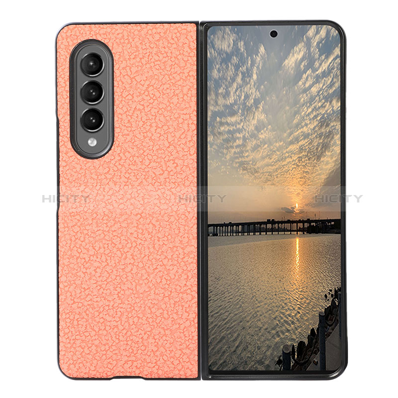 Funda Bumper Lujo Cuero y Plastico Mate Carcasa R04 para Samsung Galaxy Z Fold3 5G