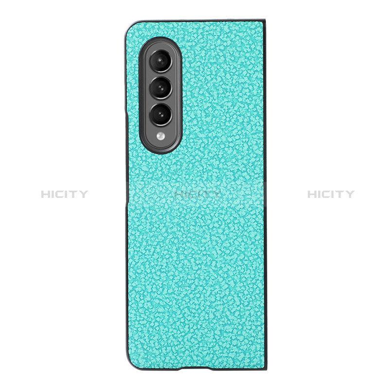 Funda Bumper Lujo Cuero y Plastico Mate Carcasa R04 para Samsung Galaxy Z Fold3 5G