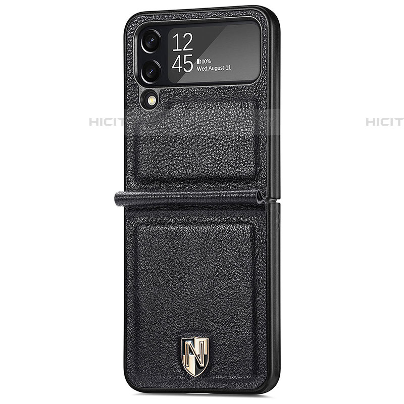 Funda Bumper Lujo Cuero y Plastico Mate Carcasa R05 para Samsung Galaxy Z Flip4 5G