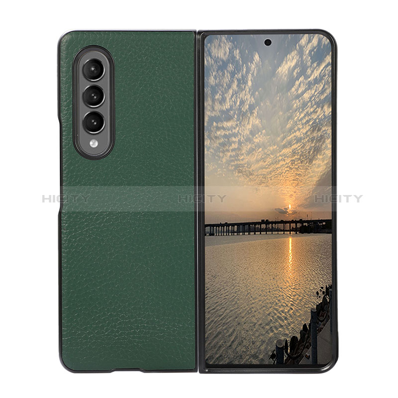 Funda Bumper Lujo Cuero y Plastico Mate Carcasa R05 para Samsung Galaxy Z Fold3 5G