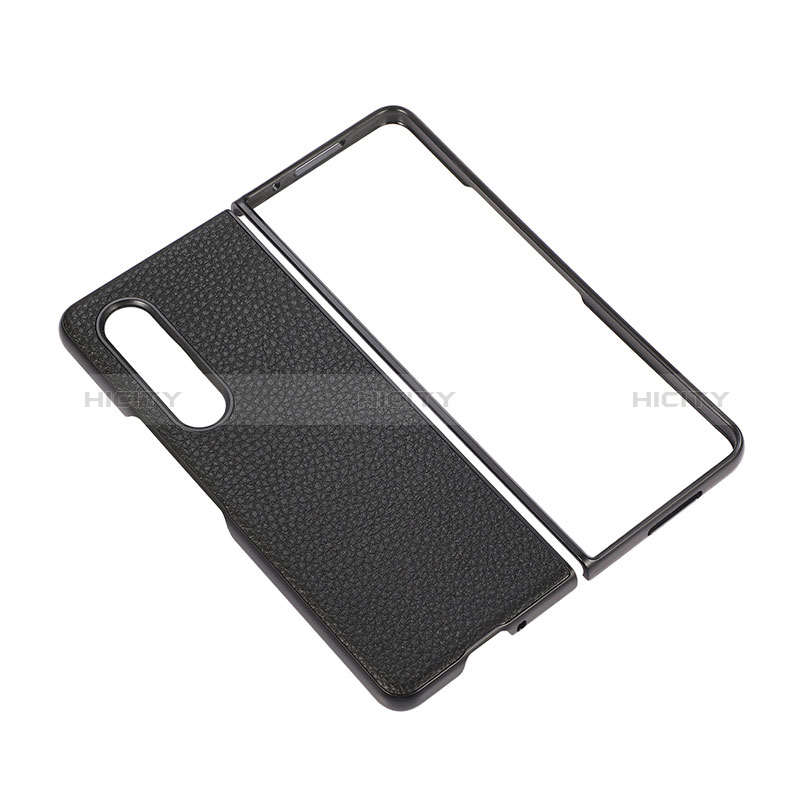 Funda Bumper Lujo Cuero y Plastico Mate Carcasa R05 para Samsung Galaxy Z Fold3 5G