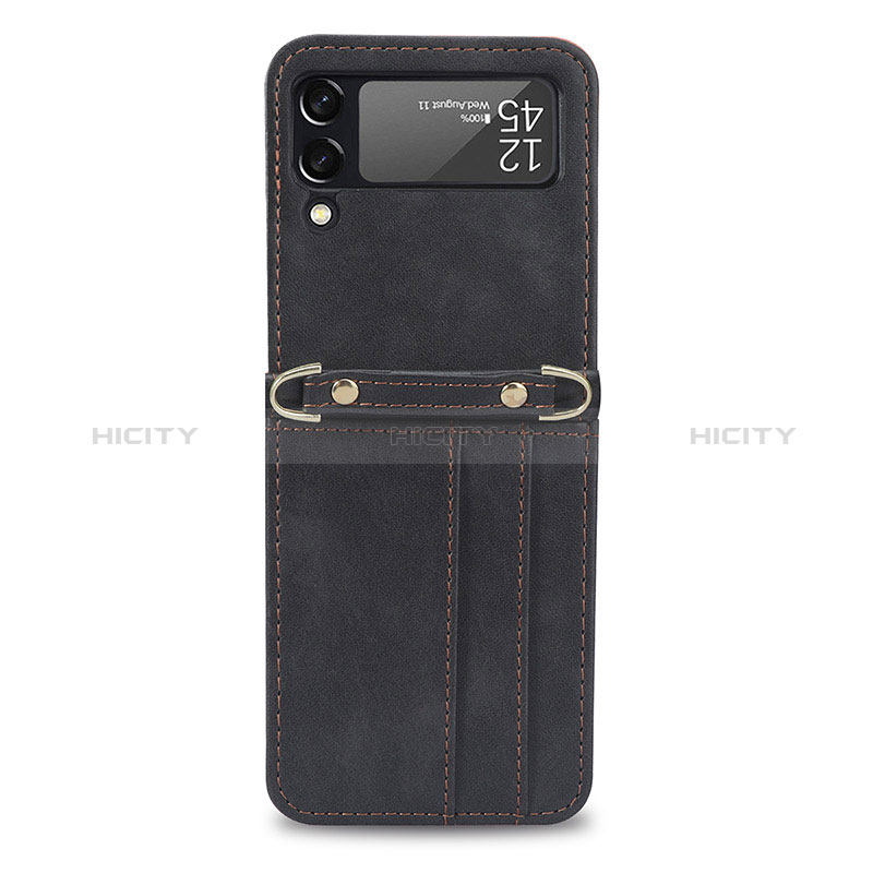 Funda Bumper Lujo Cuero y Plastico Mate Carcasa R06 para Samsung Galaxy Z Flip3 5G