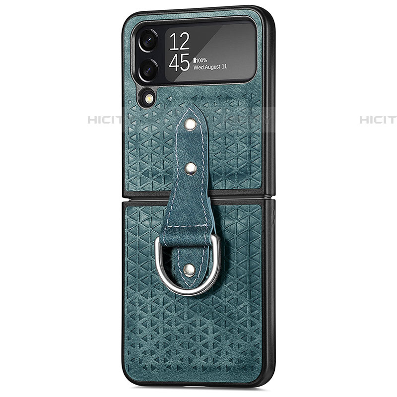 Funda Bumper Lujo Cuero y Plastico Mate Carcasa R07 para Samsung Galaxy Z Flip4 5G