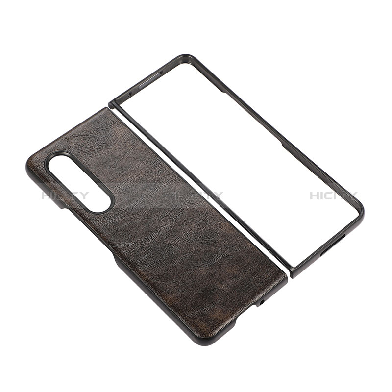 Funda Bumper Lujo Cuero y Plastico Mate Carcasa R07 para Samsung Galaxy Z Fold3 5G