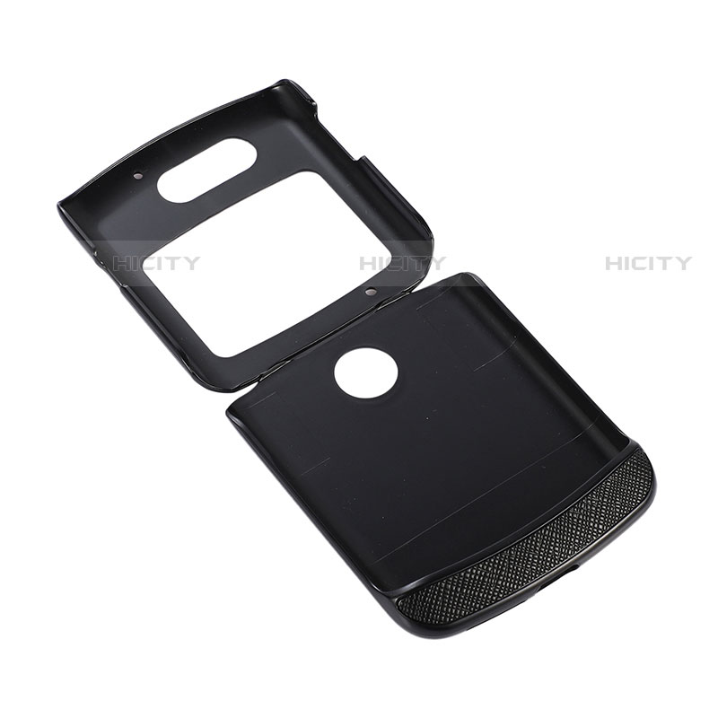 Funda Bumper Lujo Cuero y Plastico Mate Carcasa S01 para Motorola Moto RAZR (2022) 5G