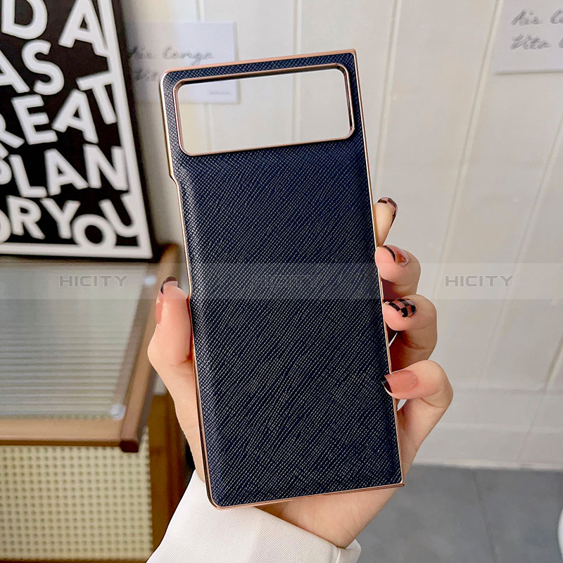 Funda Bumper Lujo Cuero y Plastico Mate Carcasa S01 para Xiaomi Mix Fold 2 5G