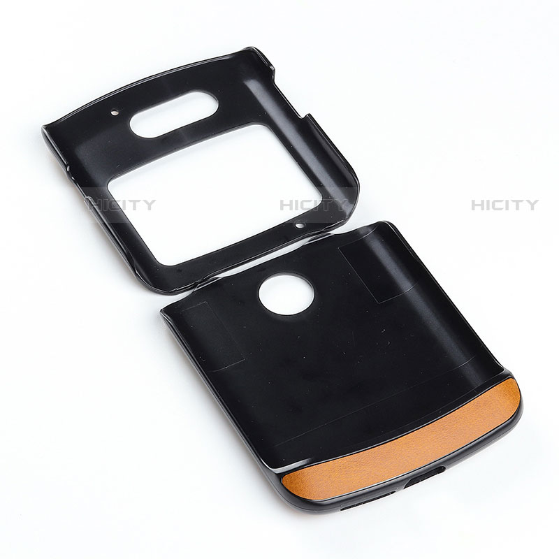 Funda Bumper Lujo Cuero y Plastico Mate Carcasa S02 para Motorola Moto RAZR (2022) 5G