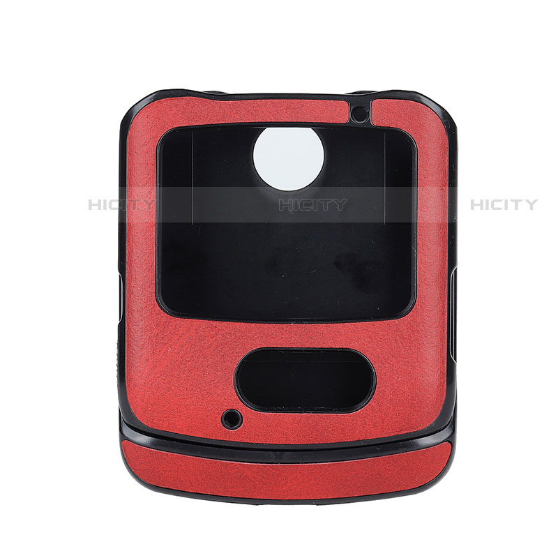 Funda Bumper Lujo Cuero y Plastico Mate Carcasa S02 para Motorola Moto RAZR (2022) 5G