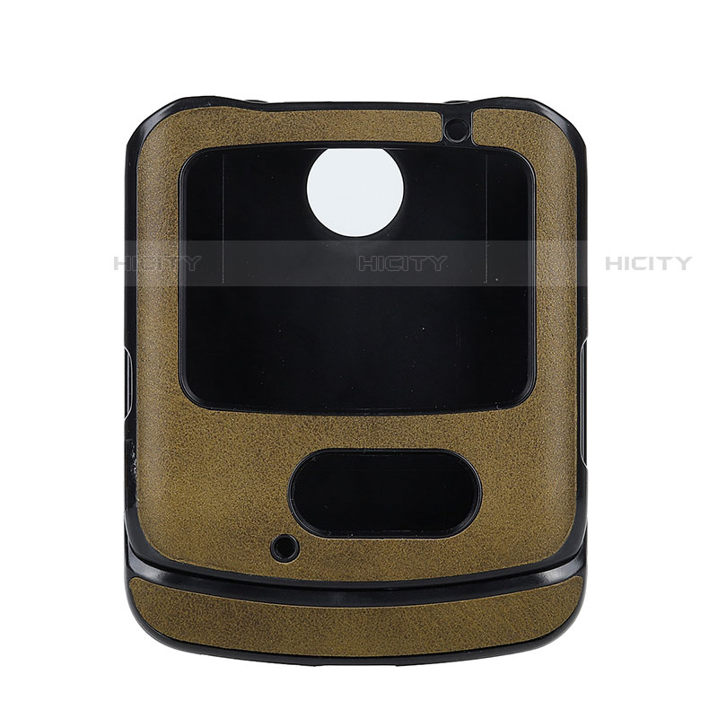 Funda Bumper Lujo Cuero y Plastico Mate Carcasa S02 para Motorola Moto RAZR (2022) 5G