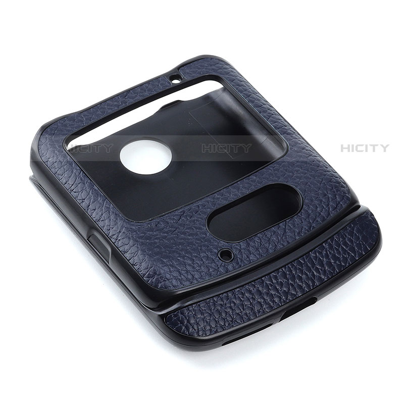 Funda Bumper Lujo Cuero y Plastico Mate Carcasa S03 para Motorola Moto RAZR (2022) 5G