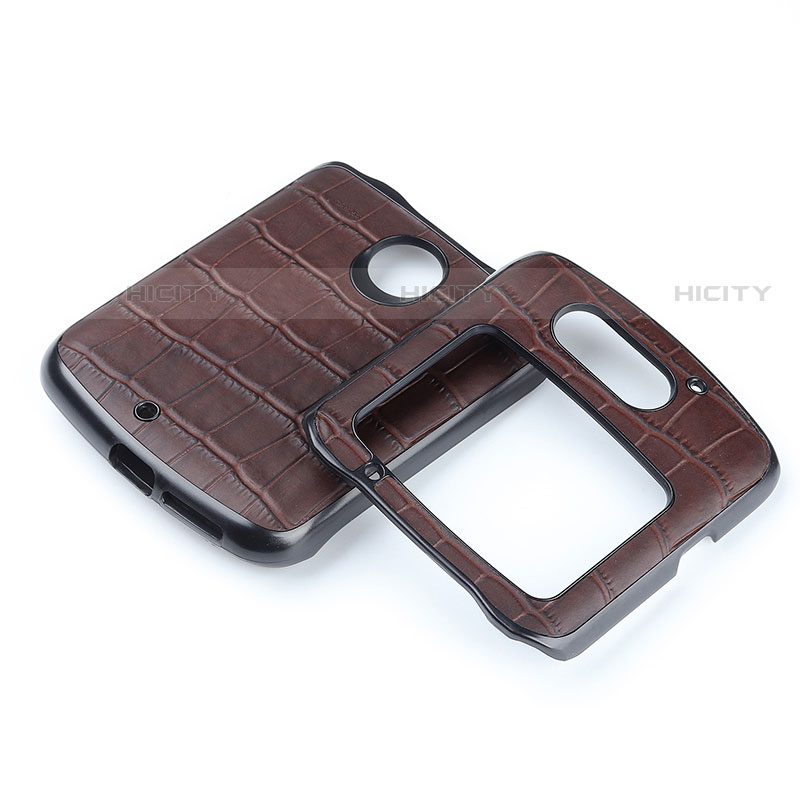 Funda Bumper Lujo Cuero y Plastico Mate Carcasa S04 para Motorola Moto RAZR (2022) 5G