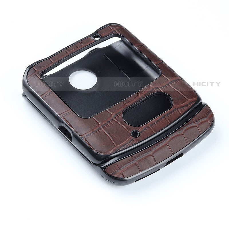 Funda Bumper Lujo Cuero y Plastico Mate Carcasa S04 para Motorola Moto RAZR (2022) 5G