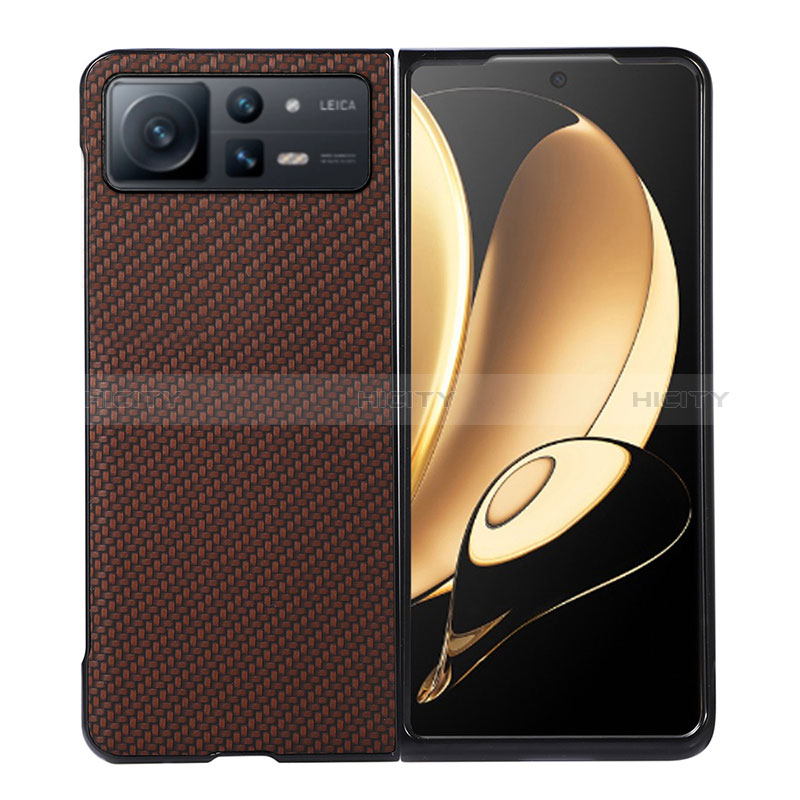 Funda Bumper Lujo Cuero y Plastico Mate Carcasa S04 para Xiaomi Mix Fold 2 5G