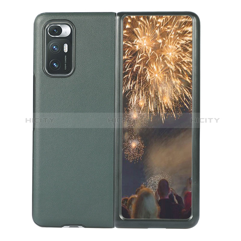 Funda Bumper Lujo Cuero y Plastico Mate Carcasa S04 para Xiaomi Mix Fold 5G