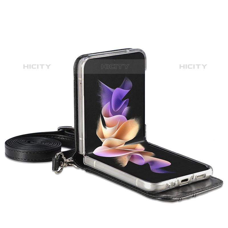 Funda Bumper Lujo Cuero y Plastico Mate Carcasa S04D para Samsung Galaxy Z Flip5 5G
