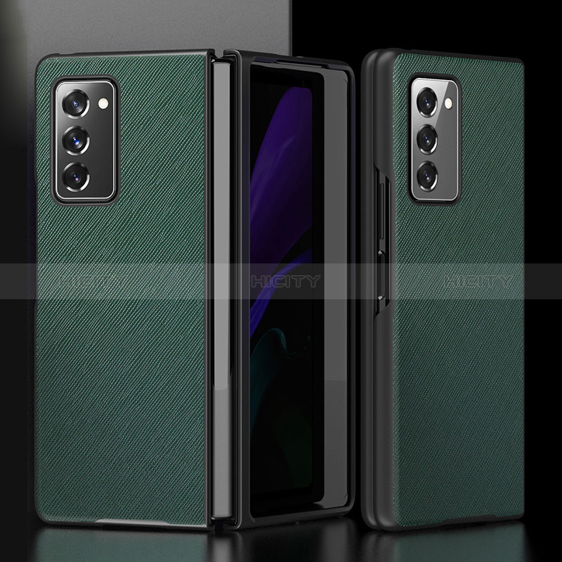 Funda Bumper Lujo Cuero y Plastico Mate Carcasa S05 para Samsung Galaxy Z Fold2 5G