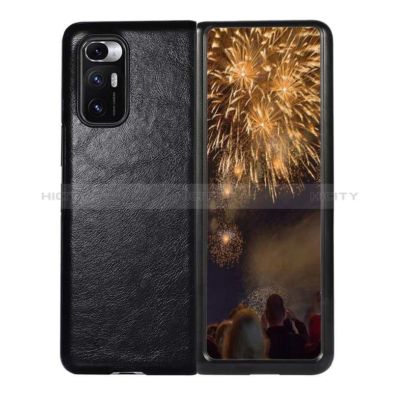 Funda Bumper Lujo Cuero y Plastico Mate Carcasa S05 para Xiaomi Mix Fold 5G