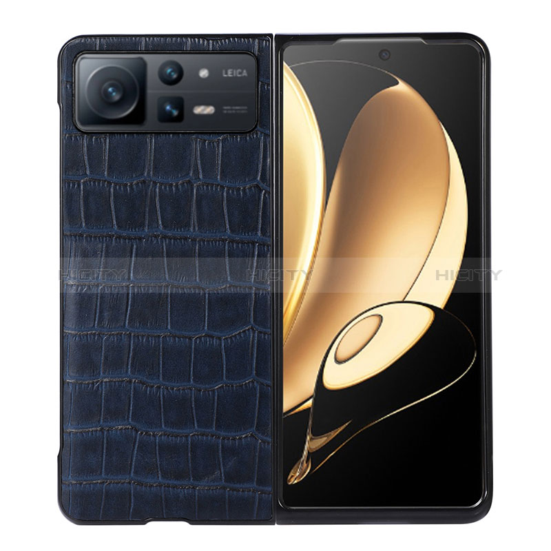 Funda Bumper Lujo Cuero y Plastico Mate Carcasa S06 para Xiaomi Mix Fold 2 5G