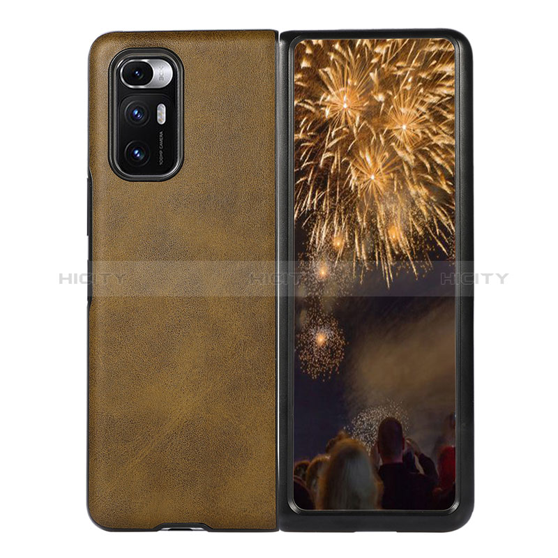 Funda Bumper Lujo Cuero y Plastico Mate Carcasa S06 para Xiaomi Mix Fold 5G