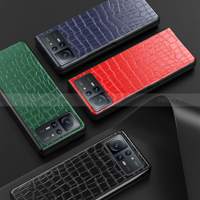 Funda Bumper Lujo Cuero y Plastico Mate Carcasa S07 para Xiaomi Mix Fold 2 5G