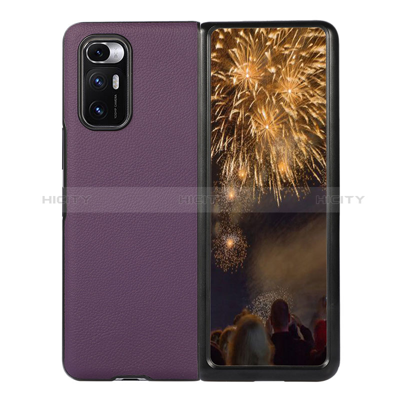 Funda Bumper Lujo Cuero y Plastico Mate Carcasa S10 para Xiaomi Mix Fold 5G