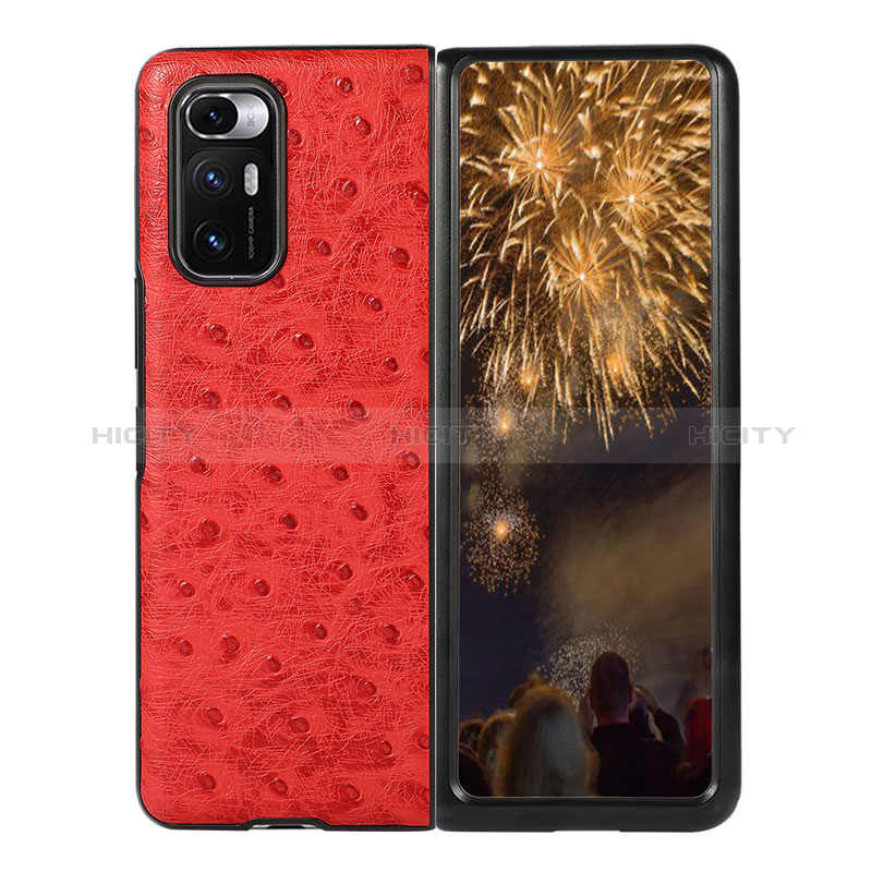 Funda Bumper Lujo Cuero y Plastico Mate Carcasa S11 para Xiaomi Mix Fold 5G