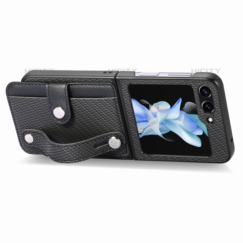 Funda Bumper Lujo Cuero y Plastico Mate Carcasa SD2 para Samsung Galaxy Z Flip5 5G
