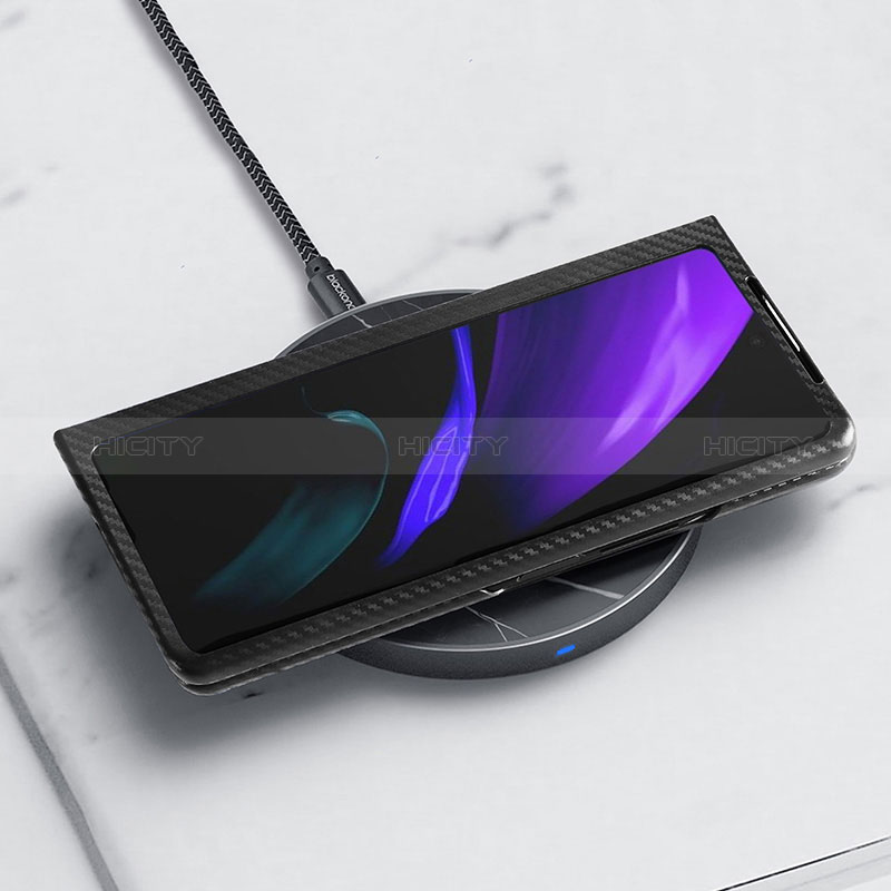 Funda Bumper Lujo Cuero y Plastico Mate Carcasa T01 para Samsung Galaxy Z Fold2 5G
