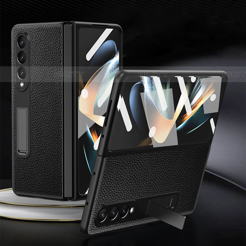 Funda Bumper Lujo Cuero y Plastico Mate Carcasa T01 para Samsung Galaxy Z Fold4 5G