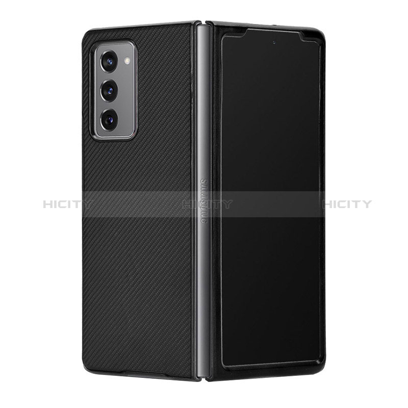 Funda Bumper Lujo Cuero y Plastico Mate Carcasa T03 para Samsung Galaxy Z Fold2 5G