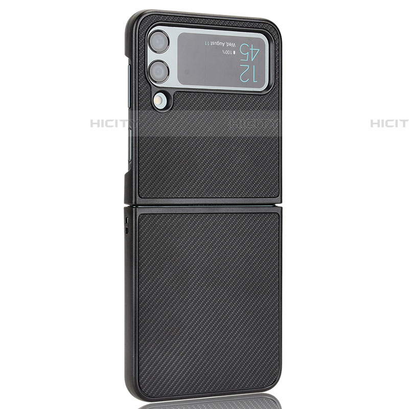 Funda Bumper Lujo Cuero y Plastico Mate Carcasa T04 para Samsung Galaxy Z Flip4 5G